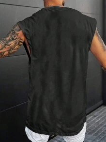 Kit 2 Men's Oversized Cotton Tank Top Over Macho Blouse Cotton Shirt Streetwear - 淡紫色 - 查看 4