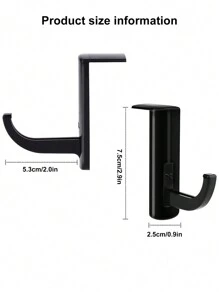 4pcs Headphone Holder, Computer Headphone Storage Hook, Gaming Headset Hanger, Headphone Rack For Home PC Headphones, Headphone Accessories, Monitor Headset Hook, Headphone Stand, Wall Mounted Headphone Organizer No-Drill