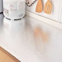 COSANSYS NEW 10M Waterproof OilProof Aluminum Foil Sticker Self Adhesive Kitchen Wallpaper Kitchen Waterproof Oil Proof Aluminum Foil Sticker, Silver Chequer Peel And Stick Wallpaper Removable And Self Adhesive Paper For Kitchen Countertops Desk Cabinet