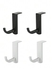 4pcs Headphone Holder, Computer Headphone Storage Hook, Gaming Headset Hanger, Headphone Rack For Home PC Headphones, Headphone Accessories, Monitor Headset Hook, Headphone Stand, Wall Mounted Headphone Organizer No-Drill