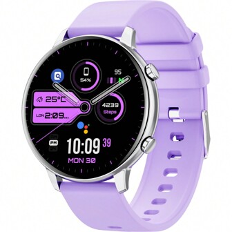 Hwagol Reloj inteligente para mujer con pantalla redonda, llamadas inalámbricas por Bluetooth, carátulas personalizables, modos deportivos múltiples, seguimiento de la salud de la mujer, monitor de frecuencia cardíaca y oxígeno en sangre. Reloj inteligente para mujer compatible con iOS y Android