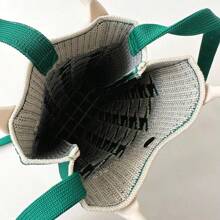 New Fashion Shoulder Bag Mini Knitted Mobile Phone Bag Korean Version Versatile Small Portable Change Bag Messenger Bag