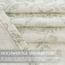 2 pièces Polyester lin forêt imprimé tringle poche cuisine fenêtre rideaux salon chambre translucide rideaux d'intimité utiliser plus de demi-rideaux de porte