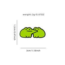 Happy Frog Enamel Brooch Custom Decorative Brooches Ornaments Lapel Bag Badges Jewelry Gifts 2025 New Style Pin For Clothes Bag Charm Backpack For School Kpop Teacher Supplies Bag Charms Cute Office Accessories Shirts Jacket Christmas Halloween Autumn-Winter Accessories,Suitable For Teens, Youth,Men,Casual, Outdoor, Athletic, Vacation, Graduation Gifts, Birthday, Daily Wear Clothes Pin Funny Teacher Gifts