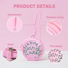 Miniso 哈利波特粉色手拿包，适合户外生日礼物（生日快乐） - 粉色 - 查看 2