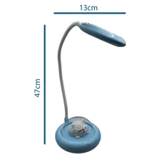 USB Rechargeable Cartoon Desk Lamp, Desk Lamp, Double Light, Color Bear UFO Lamp, Adjustable Lamp, LED Night Reading Lamp, Dimmable Lamp, Study Book Light. - 藍色 - 查看 10