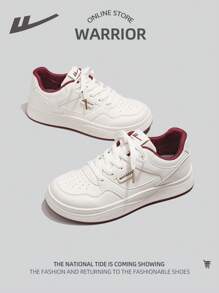 1 pereche de pantofi sport casual pentru femei, cu șireturi în față, respirabili, versatili, pantofi de mers în aer liber