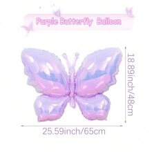 1/3pcs Purple Butterfly Colorful Foil Balloons, Perfect For Birthday Parties, Purple Butterfly Themes, Weddings, Bridal Showers, Shower Parties, Butterfly Backdrops, Home Party Decorations