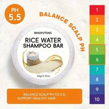 Champú de arroz y acondicionador sólido de arroz 2 en 1, para fortalecer el cabello y ayudar a secar y humectar el cabello, hecho a mano con agua de arroz de Longsheng.