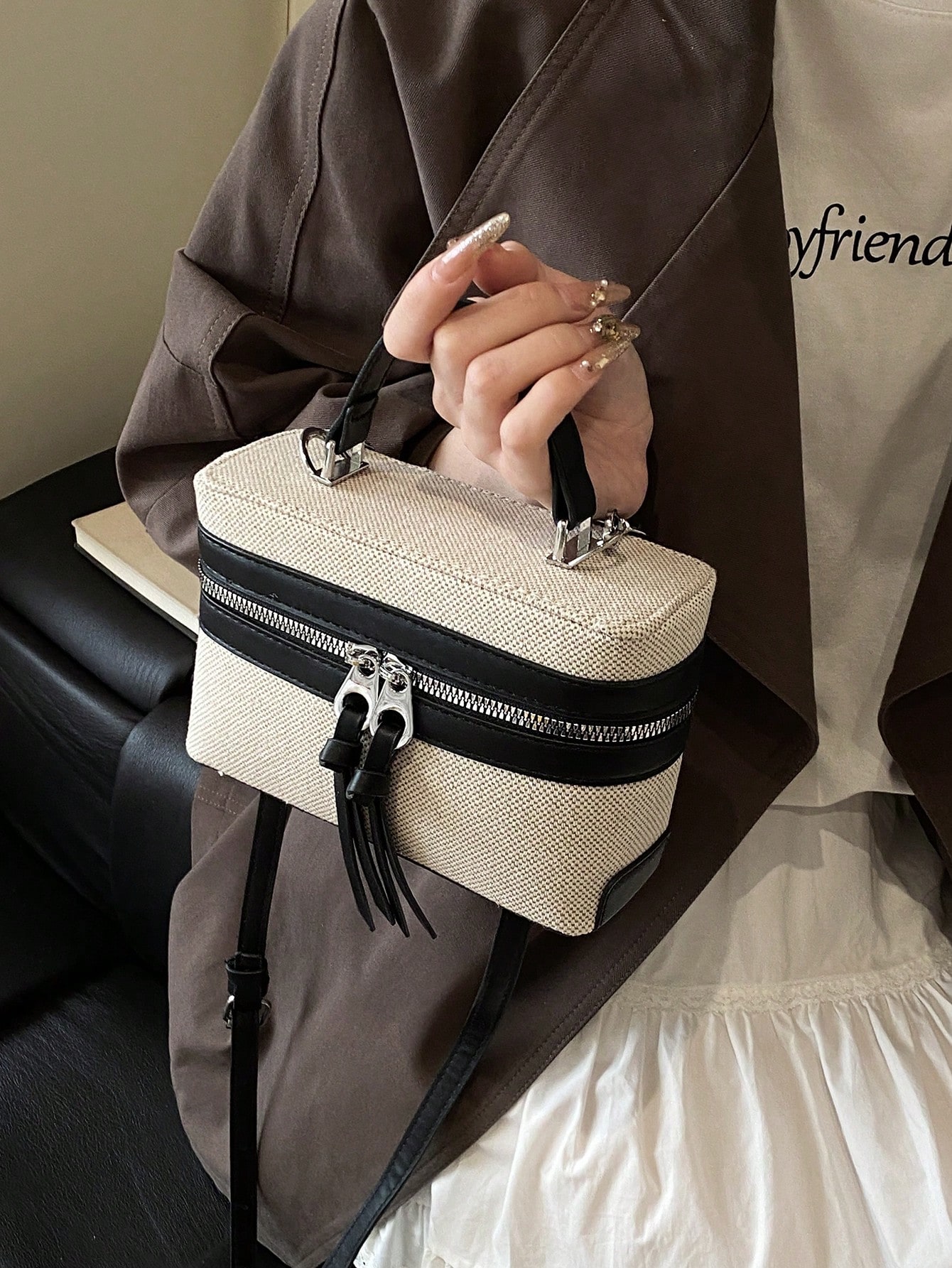 حقيبة كتف فاخرة مربعة صغيرة الحجم، حقيبة يد، حقيبة...