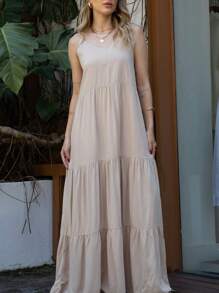 Women Dresses - Beige - View 8