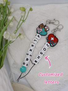 Customized Silicone Letter Beaded Keychain, Nurse Bag Charm Personalized Keyring, Fashion, Colorful, Cute, Kawaii, Y2K, Customizable, Unique, Ideal Gift For Him, Her, Boyfriend, Girlfriend, Family, Friends, Pets, Grandparents, Kids, Christmas, Winter, Fall, Holiday Treasured Personalized/Custom Keychain, Christmas Accessory,Engraved, ,Stainless,Colorful,Cute,Adorable,Funny,Kawaii,Y2K,Stylish,Unisex,Casual,Custom,Personalized,Unique,Customized,Ideal Gifts For Him,Ideal Gifts For Her,Her,Boyfriend,Girlfriend,Family,Friends,Children,School Supplies,Back To School,School Gift,For Office,For School,For Classroom,For Teacher Gifts,For University,For Colleague,For Dorm Rooms,For Teacher,For Boys And Girls,For Teenagers,Junior High School Students,Middle School Students,High School Senior High School Students,College Students,University Students,Freshman,Sophomore,Underclassmen