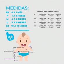 Kit com 5 Body de Bebê Menino 100% Algodão