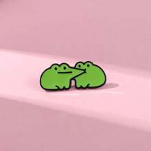 Happy Frog Enamel Brooch Custom Decorative Brooches Ornaments Lapel Bag Badges Jewelry Gifts 2025 New Style Pin For Clothes Bag Charm Backpack For School Kpop Teacher Supplies Bag Charms Cute Office Accessories Shirts Jacket Christmas Halloween Autumn-Winter Accessories,Suitable For Teens, Youth,Men,Casual, Outdoor, Athletic, Vacation, Graduation Gifts, Birthday, Daily Wear Clothes Pin Funny Teacher Gifts