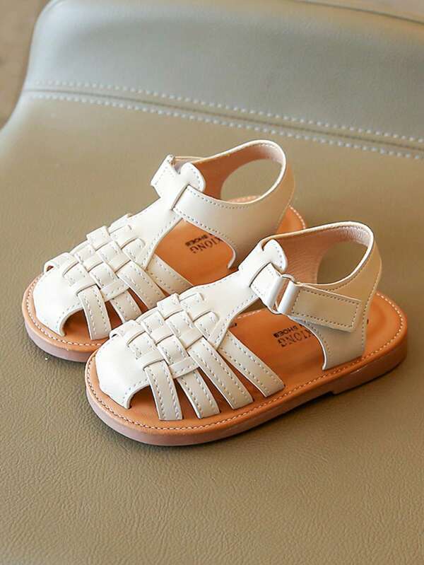 1Pair Boys Sandals Fashion Cut-Outs Soft Bottom Kids Beach Sandals Non-Slip Children Shoes Closed Toe For Summer
