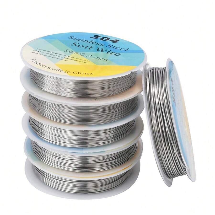1 Roll 304 Stainless Steel Smooth Wire, Suitable For Handcraft DIY