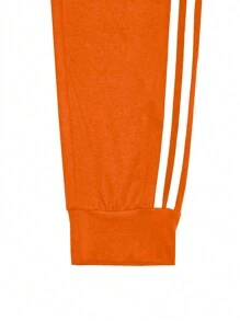 Summer Ladies' Sleeveless Striped Short-Sleeve Top And Pocketed Side Stripe Pants Jogging Suit Home Leisure Sports Outfit