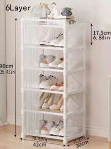 Estantería para zapatos de 6/5 niveles, organizador de zapatos doméstico económico y a prueba de polvo de múltiples capas, almacenamiento que ahorra espacio para dormitorios
