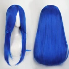 FULCRUM 24 Inch Pink Blue Green Black Anime Costume Long Straight Cosplay Wig Heat Resistant Synthetic Fibers Wig For Party Halloween Christmas