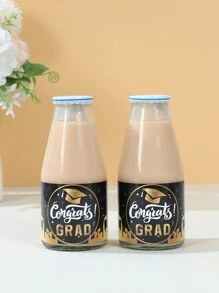 10/24 stuks Afstudeerthema Waterfles Wijnsticker, Zwarte Gouden Afstudeerpet Bedrukte Papieren Labelstickers, 2025 Afstudeerfeest Decoraties Benodigdheden, Afstudeerfeest Decor 2025, Afstudeerdagfeest Diy Cadeau Inpakstickers, Waterfles Etiketten, Feest Gunsten