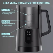 NetHong 400W 4 In 1 Hot Chocolate Maker Chocoluxe Electric Milk Steamer Frother Black UK