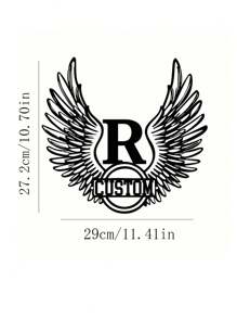 Decorazione da parete in metallo personalizzata con ali di angelo in ferro e nome in stile retrò, idea regalo perfetta per gli amanti degli angeli, decorazione per stanza, lavorazione di alta qualità, attrappasogni in metallo, logo astratto, arte moderna in metallo traforato, adatto per ufficio, casa, soggiorno, camera da letto, terrazza, cucina, giardino, negozio, caffetteria, sala da ballo, bar, decorazione in stile country, regalo per festeggiamenti, adatto per gli amanti della natura - nero - Visualizzare 27
