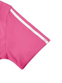 女士休闲运动套装慢跑套装长袖纯色T恤紧身裤运动上衣下装侧条纹装饰