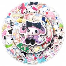 Sanrio 50pcs 3D Sanrio Cute Kuromi Cartoon Stickers, Decorative For Luggage, Phone Cases, Macaroon Gifts Birthday Graduation Room Decor Home Decor Wall Decor Bathroom Decor Bedroom Decor Room Decoration Stuff Living Room Decor House Decor Home Decor Living Room Wall Paper Personalised Stickers