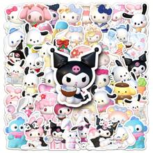 Sanrio 50pcs 3D Sanrio Cute Kuromi Cartoon Stickers, Decorative For Luggage, Phone Cases, Macaroon Gifts Birthday Graduation Room Decor Home Decor Wall Decor Bathroom Decor Bedroom Decor Room Decoration Stuff Living Room Decor House Decor Home Decor Living Room Wall Paper Personalised Stickers