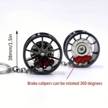 1pc Brake 360 Rotating Car Keychain Pendant, Creative Car Keychain Decoration, A Unique Gift For Car Lovers