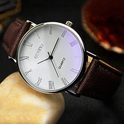New Popular Men's Watch With Roman Numerals, Fashion Casual Business Quartz Watch For Men, Ideal Gift
