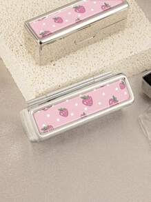 1 pezzo Organizer rettangolare per rossetti placcato argento (Organizer per rossetti con stampa famosa, specchio, scatola per gioielli, organizer elegante e alla moda per cosmetici, borsa per cosmetici, organizer per rossetti (adatto per lucidalabbra, rossetto, balsamo labbra, olio per labbra, lucidalabbra) Regalo perfetto per famiglia, amici, colleghi e persone care! Compleanno, vacanze, viaggi, omaggi, viaggi, roba economica, articoli da viaggio essenziali - Multicolore - Visualizzare 4