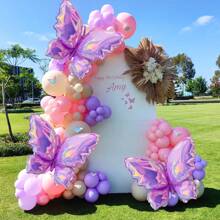1/3pcs Purple Butterfly Colorful Foil Balloons, Perfect For Birthday Parties, Purple Butterfly Themes, Weddings, Bridal Showers, Shower Parties, Butterfly Backdrops, Home Party Decorations