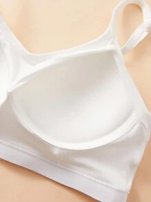 3PCS Women's Solid Color One-Piece Adjustable Shoulder Strap Is Comfortable, And There Is No Steel Ring With Its Own Chest Pad, Tube Top Underwear, Sports Sleep Bra Vest Underwear.