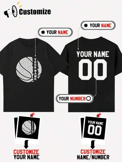 تي شيرت قصير الأكمام للأولاد مطبوع عليه اسم الفريق والرقم والاسم، مناسب للاستخدام اليومي والرياضي والأنشطة الخارجية، للأعمار من 8 إلى 12 سنة، للربيع والصيف