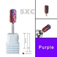 RolinStar Both Hand Tungsten 6.6 Purple Large Round Top Barrel Carbide Barrel Nail Drill Bit And Best Remover For Powder - Multicolor - View 10