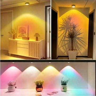 1pc A Battery Powered Touch LED Wall Light, Sunset Light Attached To The Wall Cabinet Light, Atmosphere Light, Kitchen Bedroom Wardrobe Night Light Decoration For Photography/Selfie/Party Decoration,Valentine's Day Ambiance Decor