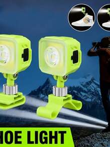 Luces Lamparas Linternas Mini Led Para Zapatos 2 Piezas Recargables Portatiles Ligeras