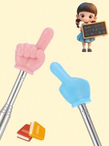 1/3/5/10/20 Peças Ponteiro Retrátil de Professor em Cores Aleatórias, Ponteiro Retrátil em Formato de Dedo para Apresentação em Quadro Branco da Sala de Aula, Durável e Portátil