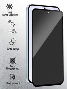 3-Pack Anti-Spy Tempered Glass Screen Protector, Bubble-Free, Easy To Install, Privacy Screen Protector, Privacy Glass Film, Anti-Fingerprint, Compatible With Galaxy S21FE/Galaxy S23FE/Galaxy A54/Galaxy A06