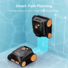 CoasTeering Nebula Akku-Poolroboter, 180 Minuten Laufzeit, Wandklettern und Wasserlinienreinigung, bürstenlose Motoren, intelligente Navigation, Reinigung von in den Boden eingelassenen Pools bis zu 3229 m².