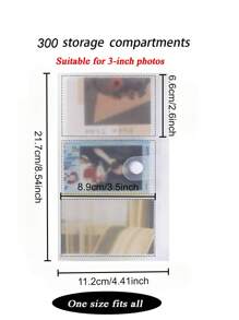 1 pieza Álbum de fotos portátil de 300/240/84 páginas, álbum de gran capacidad todo en uno para fotos instantáneas de 3 pulgadas, serie de tarjetas de famosos, carpeta coleccionista y portafolios de tarjetas de visita, estilo minimalista y práctico para almacenar fotos, tarjetas, sellos, boletos. Útil para la vuelta al colegio y como material escolar