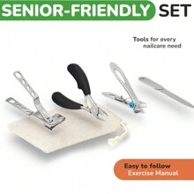 Complete Nail And Toenail Clippers For Seniors With Thick Toenails, Big Toe Nail Clippers For Thick Toenails Long Handle, Heavy Duty Toe Nail Clippers For Thick Nails For Seniors - Stainless Steel - View 2