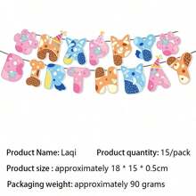 إكسسوارات وتزيينات لحفلة عيد ميلاد كلب أزرق وردي - أطباق ومناديل زرقاء وردية - أطباق ورقية زهرية لحفلات أعياد الميلاد. أنا هنا، مرحبا، أنا صاحب عيد الميلاد