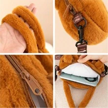 Capybara Crossbody Bag Portable Shoulder Bag Purse Cute Plush Bag For Outdoor Party,Stuffed Capybara Plush Bag Cartoon Capybara Plush Animal Handbag