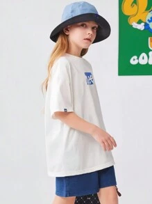 Lee Pure Cotton White Breathable Comfortable Simple Fashionable Boys And Girls Summer Short-Sleeved T-Shirt
