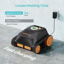 CoasTeering Nebula Akku-Poolroboter, 180 Minuten Laufzeit, Wandklettern und Wasserlinienreinigung, bürstenlose Motoren, intelligente Navigation, Reinigung von in den Boden eingelassenen Pools bis zu 3229 m².