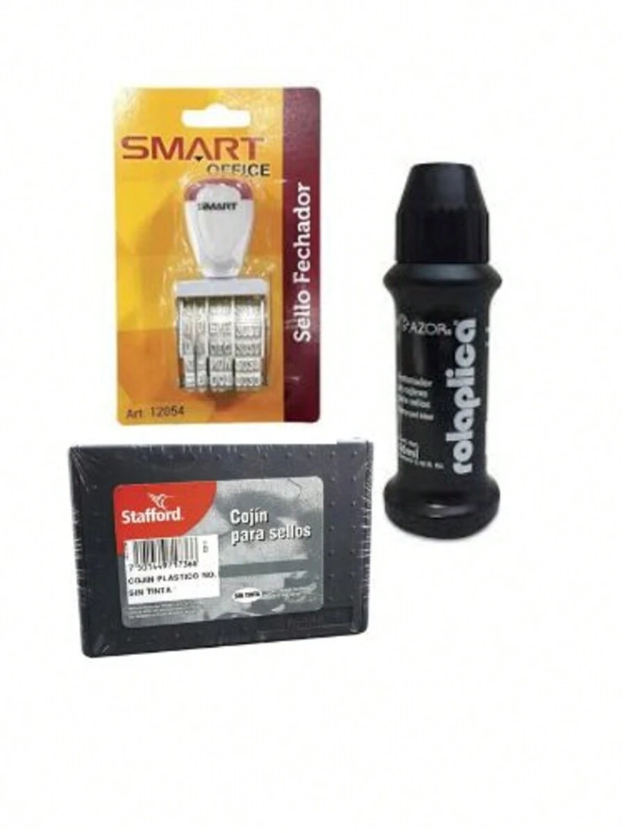 Sello Fechador Smart Con Tinta Y Cojin. - Negro - Ver 1
