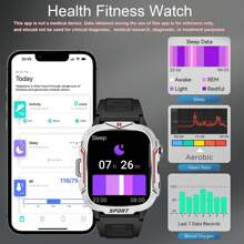 LIVLOV Smart Watch With Flashlight/ SOS Modes For IPhone Android, 1.96'' HD Screen Sport Fitness Tracker With 420mAh Battery, Answer/Make Calls, AI Voice, Waterproof Watch With 100+ Sports, Sleep Monitor, Pedometer, Games, Smartwatches For Men And Women