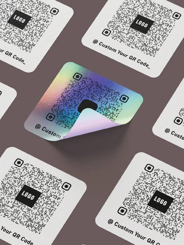 96pcs 1.77inch/4.5cm 3inch/7.6cm Custom Holographic/Clear/White Printable Waterproof Square Vinyl Sticker, Vinyl Printed QR Code Stickers, Personalised Photo Sticker, Custom Image Sticker Label, Social Media Stickers, Metallic QR Stickers, Social Tag Sticker- Custom Printed Square QR Code Stickers, QR Code Brand Name Stickers, Personalized Text Stickers, Social Media QR Sticker, QR Code Labels, Business Logo Label,Multi-Functional,Kitchen,Dining Room,Bedroom,Office,Living Room,Home,Garden,Tea Room,For Anniversaries,For Birthdays,For Housewarming,For Graduation